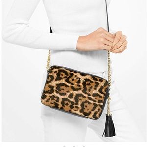 Michael Kors: Ginny Leopard Calf Hair Crossbody.